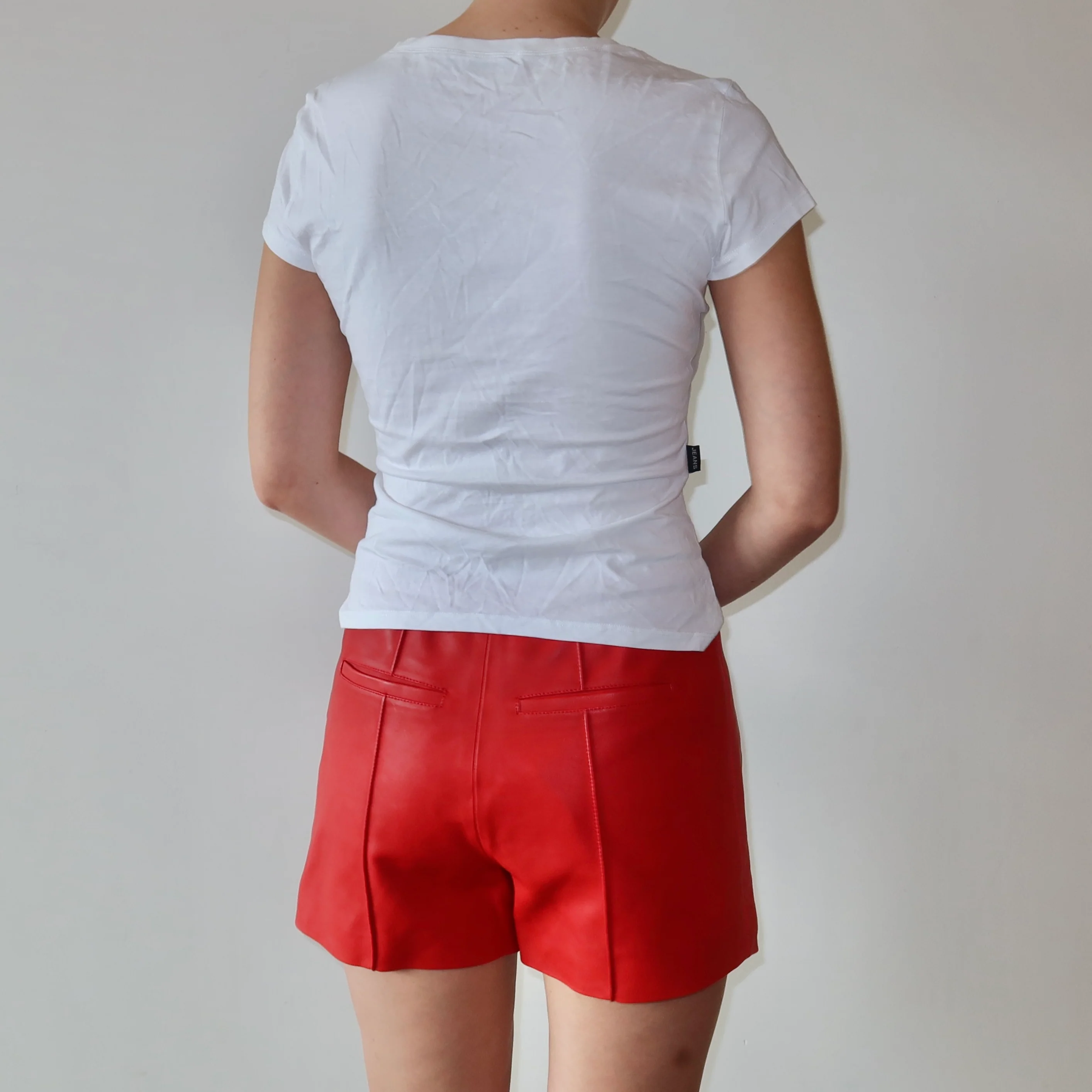 Chloé 2013 Red Leather Shorts (BNWT) - Image 4