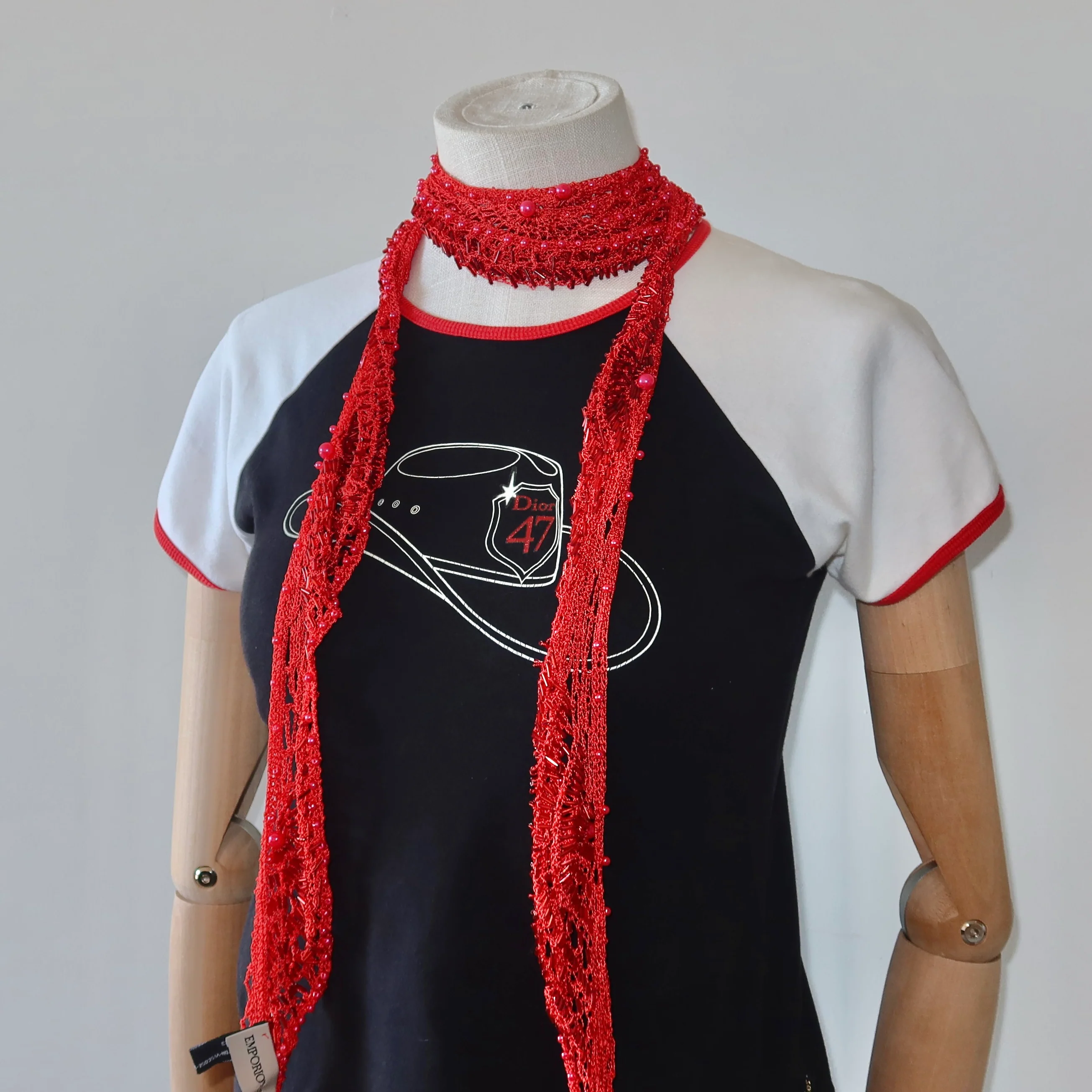 Emporio Armani Beaded Scarf - Image 3