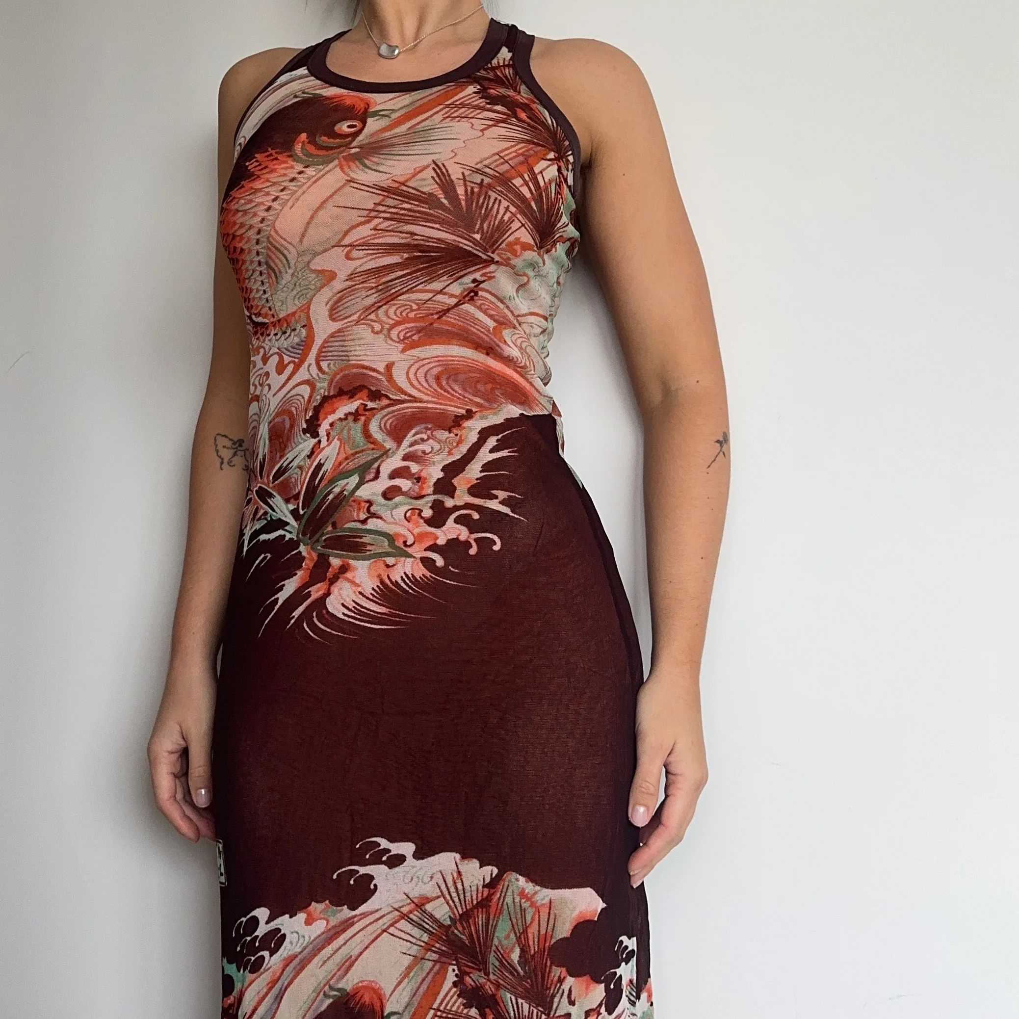 Jean Paul Gaultier Soleil Koi Fish Mesh Dress - Image 10