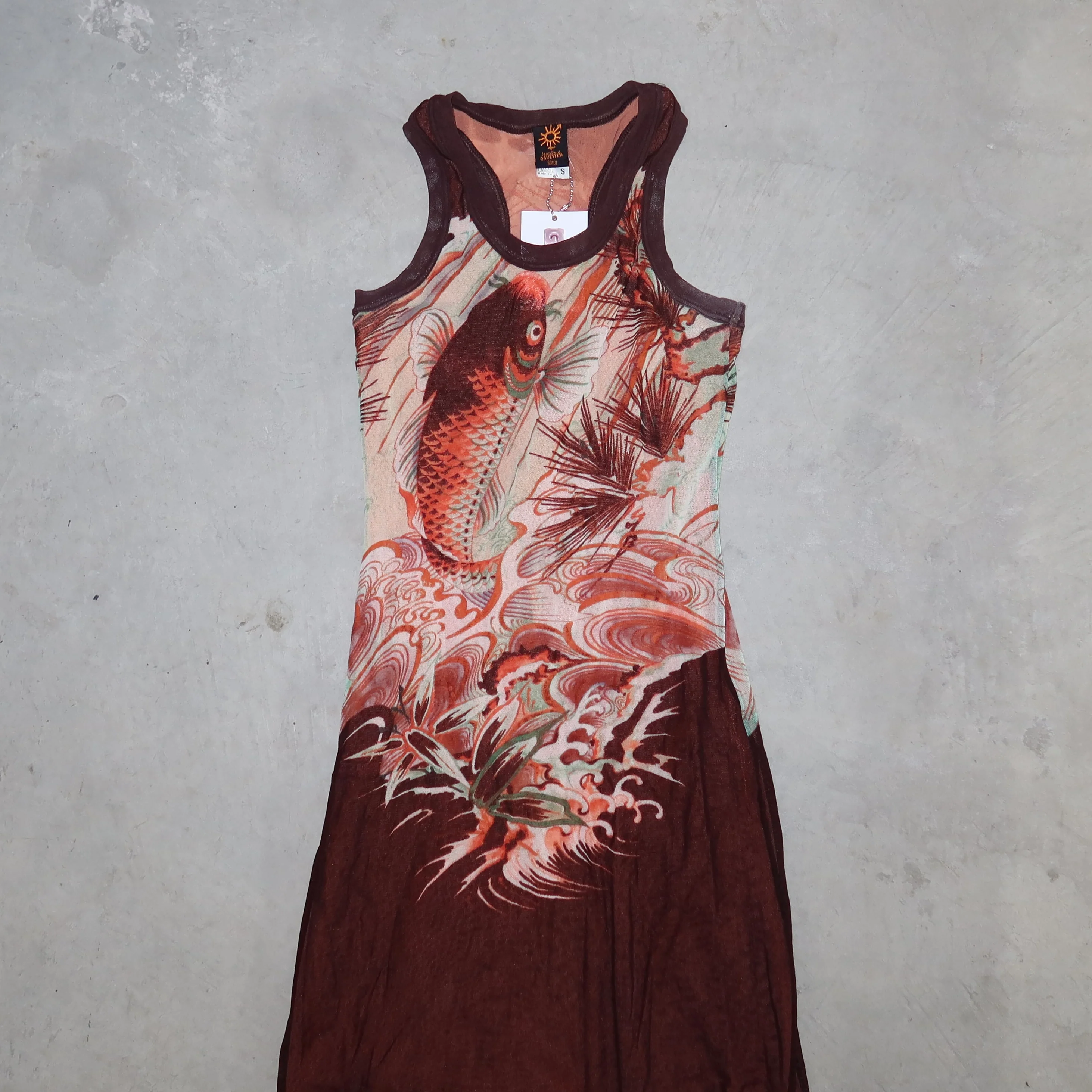 Jean Paul Gaultier Soleil Koi Fish Mesh Dress - Image 3