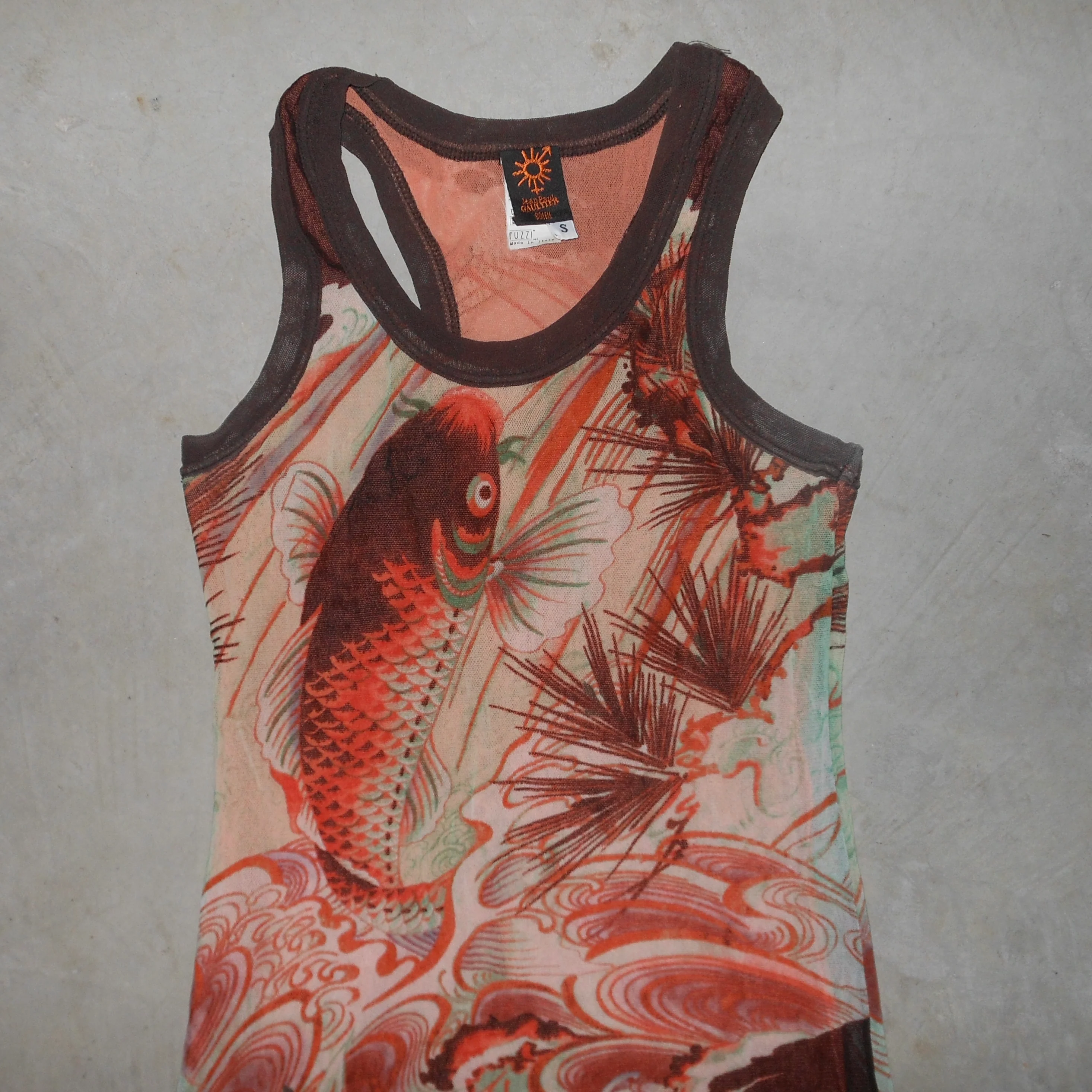 Jean Paul Gaultier Soleil Koi Fish Mesh Dress - Image 8