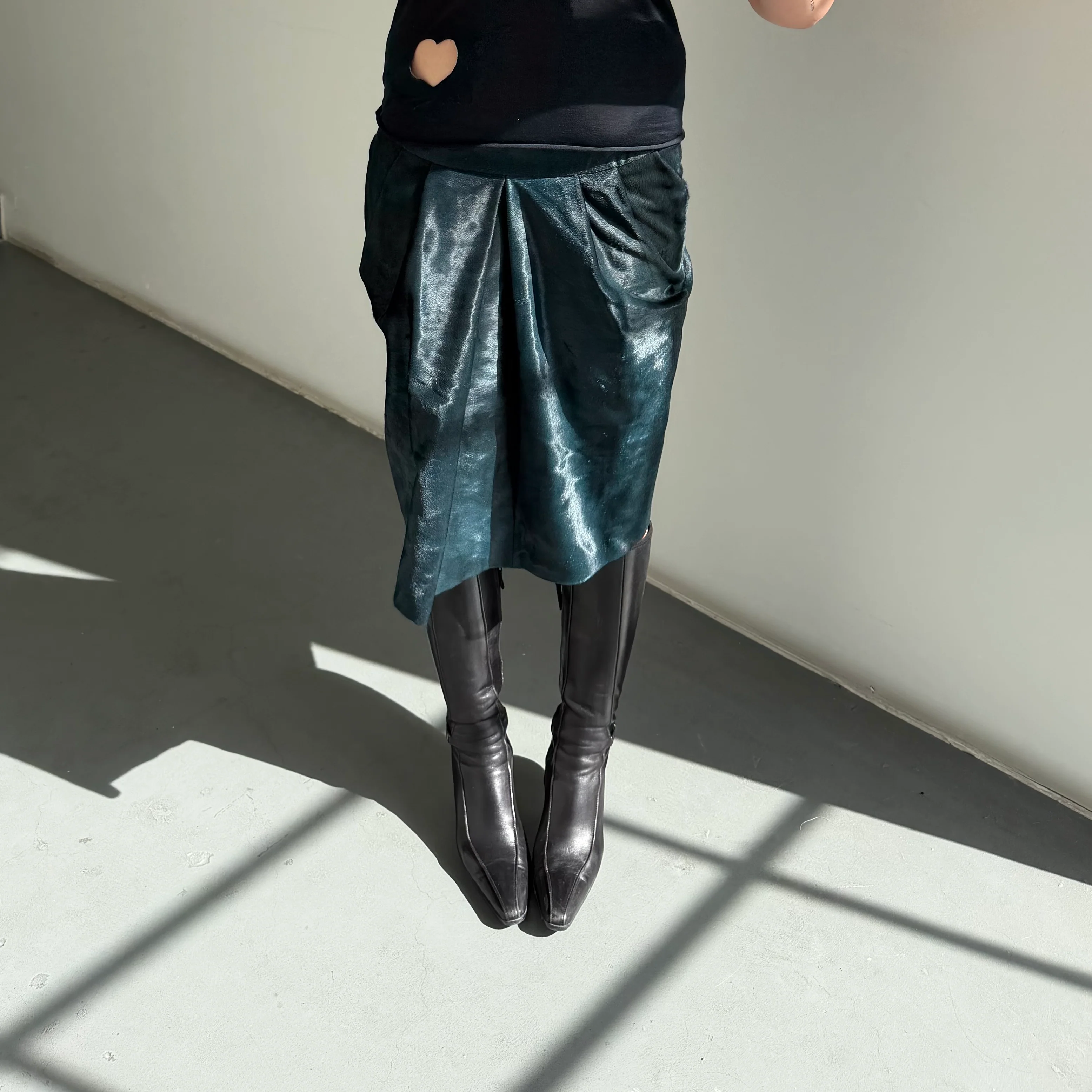 Marni Blue Cowhide Skirt - Image 13