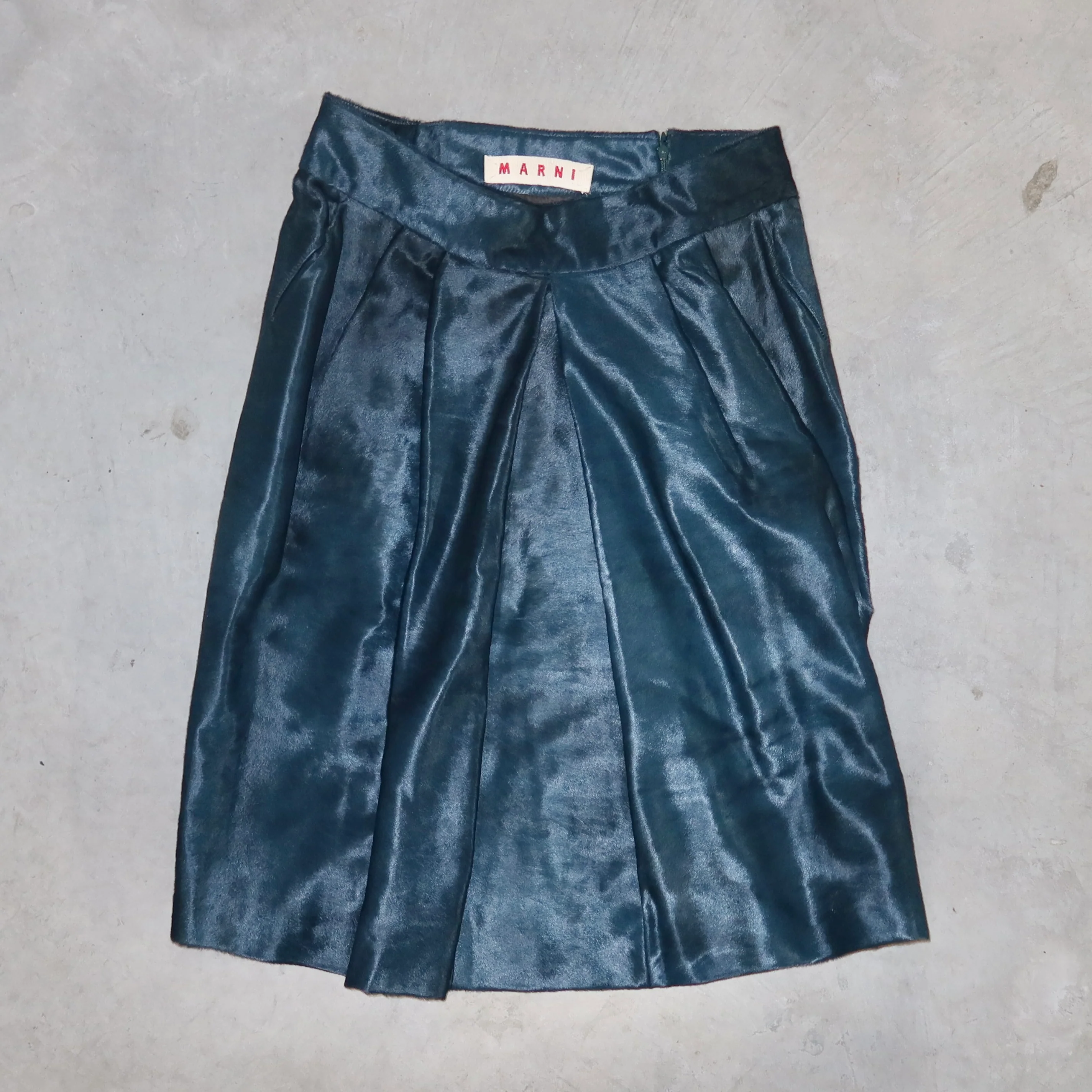 Marni Blue Cowhide Skirt - Image 8