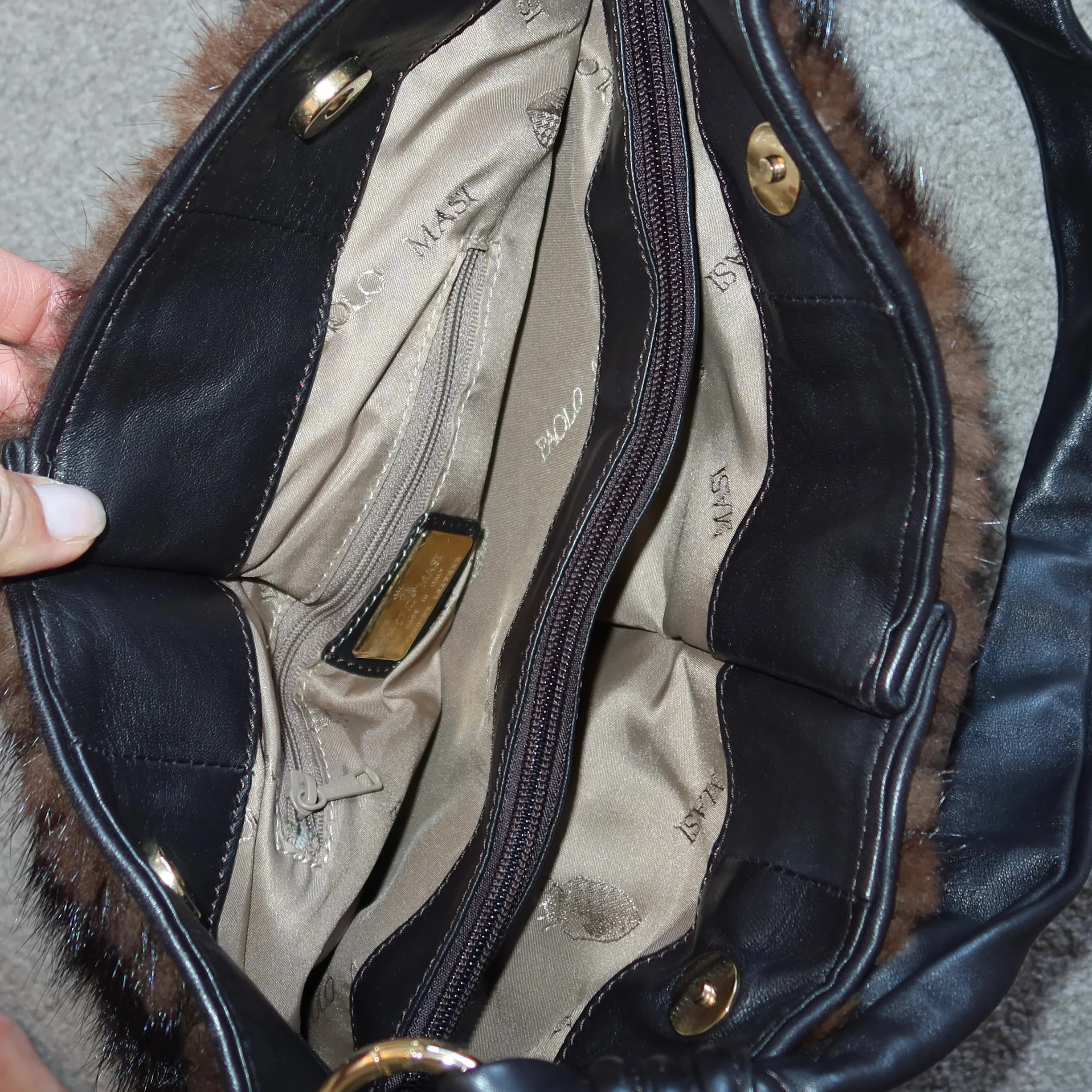 Paolo Masi Real Fur Bag - Image 6