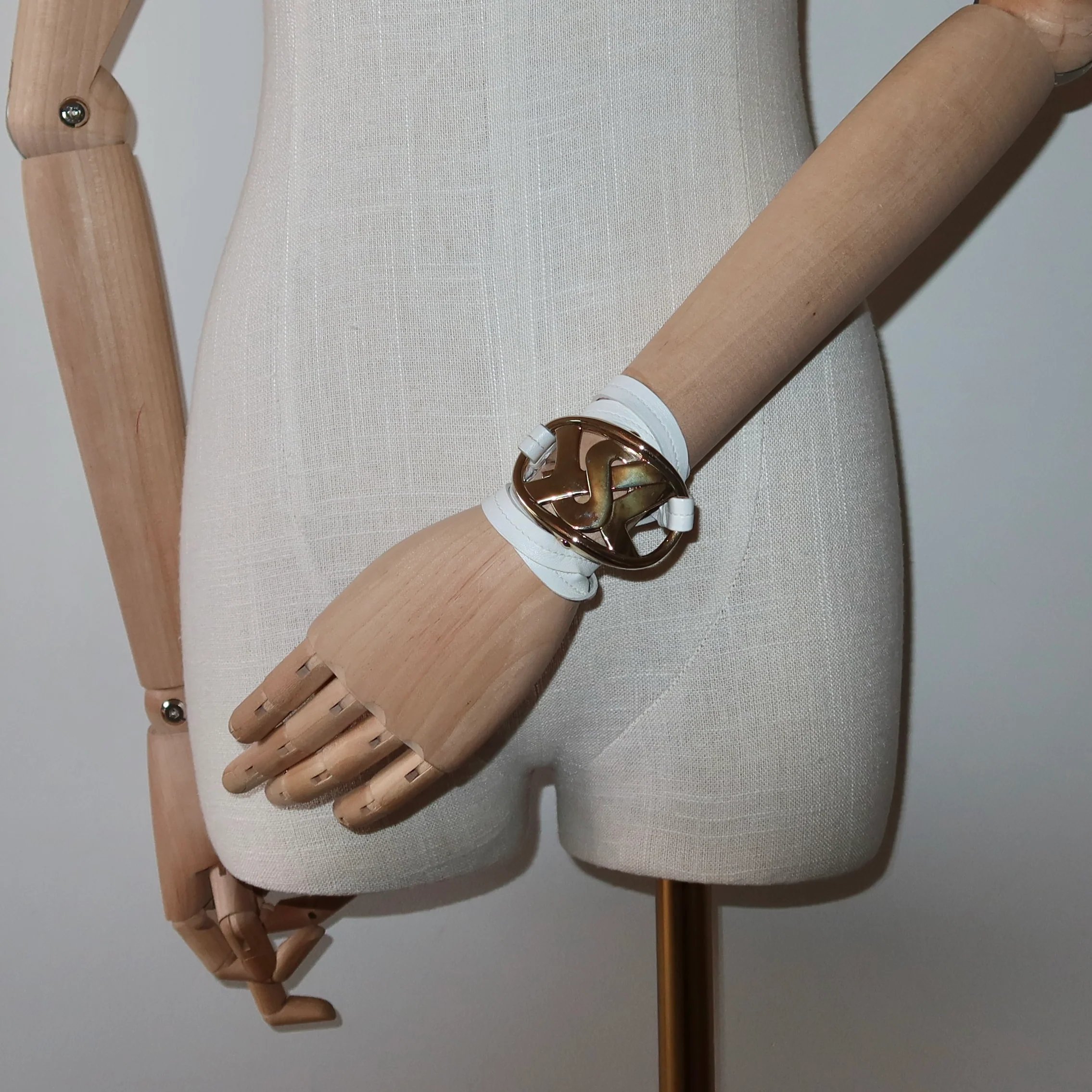 YSL AW2003 Leather Wrap Bracelet - Image 6